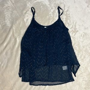 NWOT Xhilaration Layered Tank with Gold Flecks